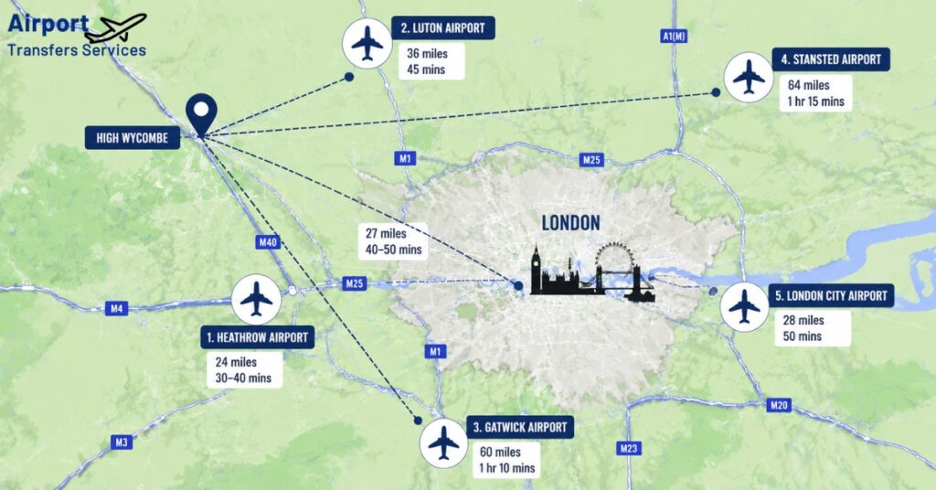 High Wycombe From London Airports